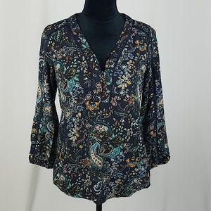 esra women S blouse floral boho long sleeve